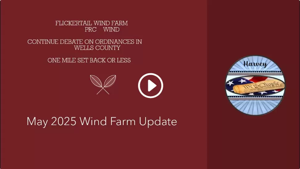 2025 Wind Farm May Update In Wells County North Dakota
